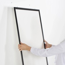 Portable Snap Poster Frame 1" Aluminum Front Loading Wall Mount 36x48 Black M T