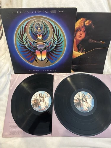 Journey Captured 1981 Double LP KC2 37016  inserts/posters VG+/VG+