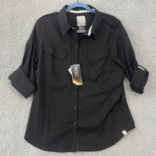 5.11 Tactical Shirt Women Large Black Teflon Button Up Spitfire Shooting NEW