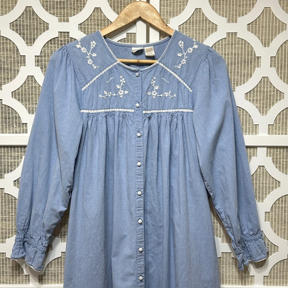 De Colección Gilligan & O'Malley Camisón Bordado Mediano Cottage Prairie House Vestido Foto 2 de 4
