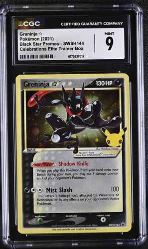 Greninja Black Star Promo SWSH144 Pokemon Celebrations ETB CGC 9 Mint