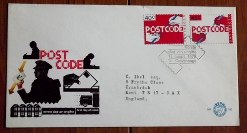 Netherlands: Promoting the use of Postcodes - 14 March 1978 - FDC - No Insert