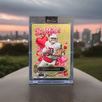 2026 John Mateer True 1/1 Gold Vinyl Be Mine Wild Card Sweets