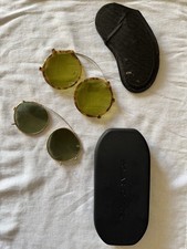 2 Pair Vintage Clip On Sunglasses