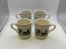 Set of 4 Villeroy & Boch NAIF CHRISTMAS Mugs
