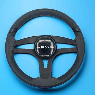Badia Boat Steering Wheel Brushed Black Aluminum Spokes | Lowe Boats