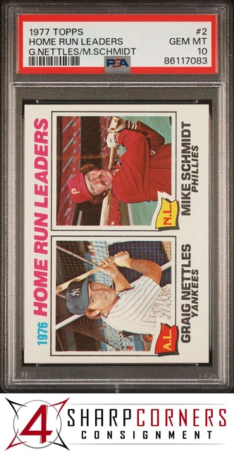 1977 Topps #2 Graig Nettles - Mike Schmidt Home Run Leader PSA 10