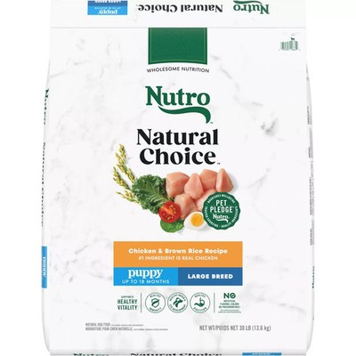 30 Lb-Nutro Natural Choice Large Breed Puppy Dry Dog Food - Chicken & Brown Rice