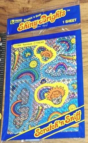 Autocollants Vintage Scratch 'n Sniff 1982 - Thème Myrtilles Et Crêpes - Marque Trend - Neuf Scellé
