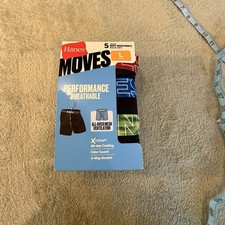 Hanes Moves Boys Boxer Briefs L 12-14 5 Pack Performance Mesh NWT