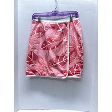 VTG Lilly Pulitzer Size 6 'Reversible' Wrap Skirt Pink Flowers  Yellow