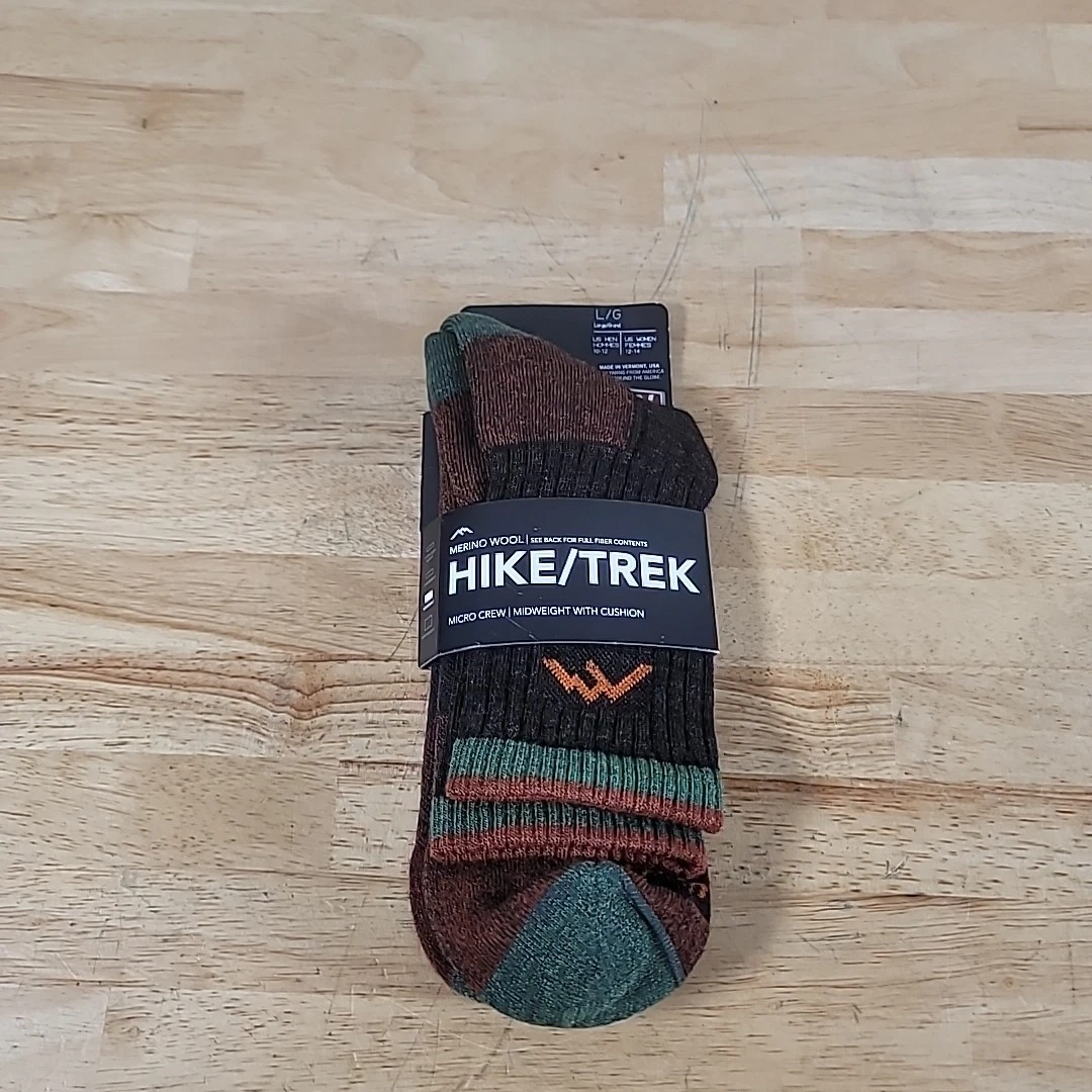 Darn Tough Men's Hiker Micro Crew Midweight Hiking Socks L (10-12) 1466 Walnut
