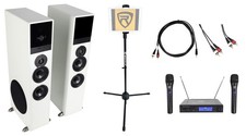 Rockville Bluetooth Home Theater/Karaoke Machine System Wireless Mics iPad Stand