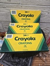 Vintage 1988 Crayola 24 Count Crayons (3-Boxes) Made In USA