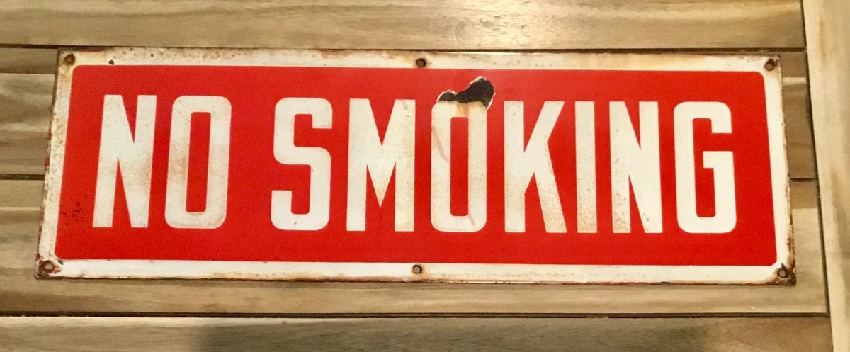 Vintage No Smoking Sign In Original Advertising Signs (1930-1969