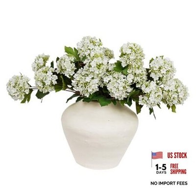  Artificial Flowers for DecorationPcs 2inch White Hydrangea Fake 3 White001