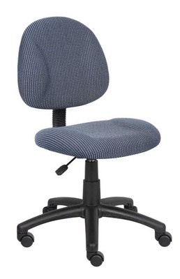 B315-BE Perfect Posture Delux Fabric Task Chair Without Arms in Blue, 250