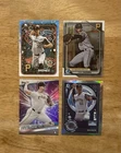 Paul Skenes 4 card rookie lot 2024 Topps Holiday, Bowman Chrome, & Bowman AI