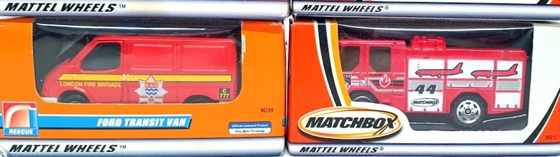 Matchbox Diecast SET6001 - Set Of 6 Fire Engine Vehicles Dennis Ford - Image 4 of 4