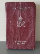George VI Coronation 1937 New Testament Pocket Bible red