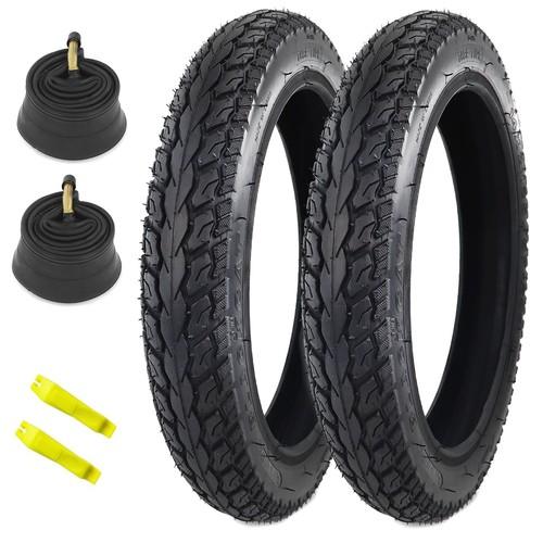 MAKELEN 2 Pack E-Bike Tire Kids Bike Tire 14x2.125 with 2 Tubes Strong Grip C...