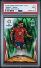 2024 TOPPS CHROME UEFA EURO GREEN RAYWAVE #17 LAMINE YAMAL ROOKIE RC PSA 9