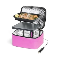 HOTLOGIC Mini XP Portable Electric Lunch Box Food Heater Pink 12V