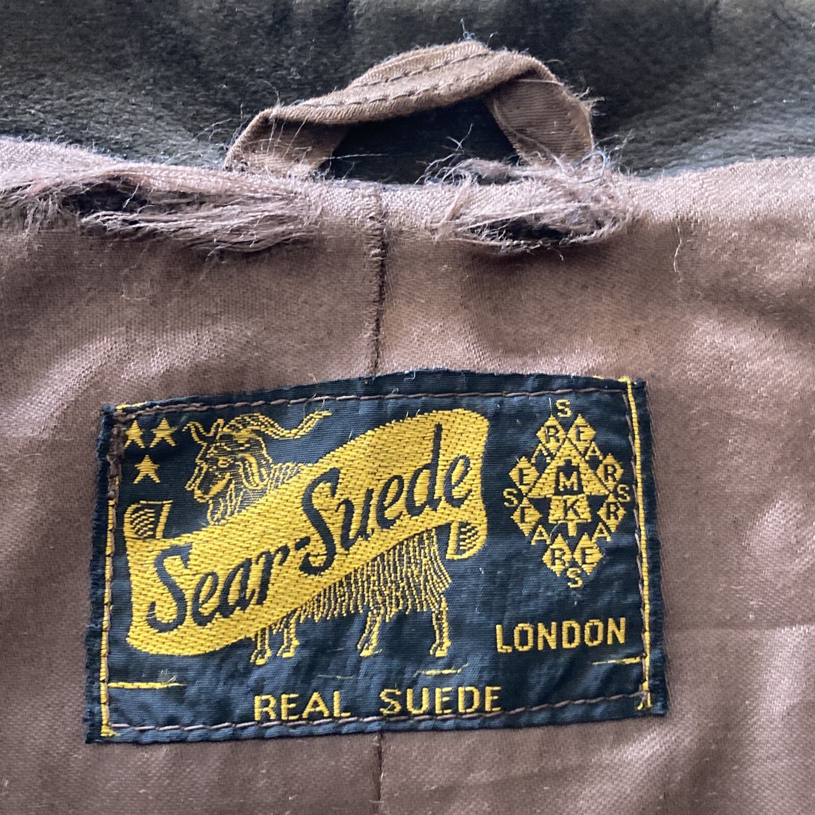 Vintage Jacket Brown Suede Modfather Northern Soul, 24" pit to pit approx. 8