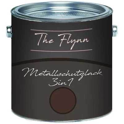 The Flynn Metallschutzlack 3-in-1 Schokoladen-Braun RAL 8017 2,5L 5L 10L TOP!
