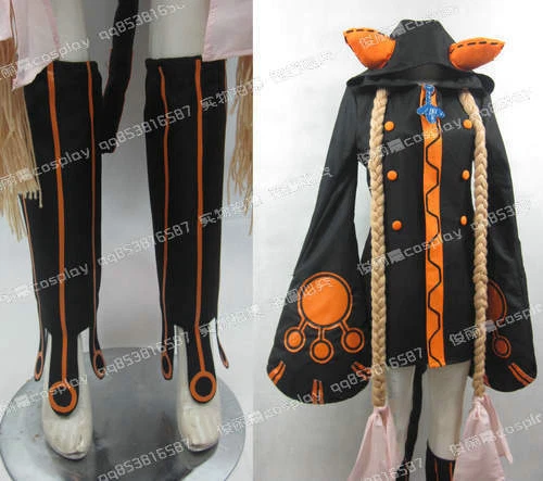 Blazblue Taokaka Negro Naranja Halloween Traje Conjunto Disfraz Juegos con disfraces Foto 3 de 4