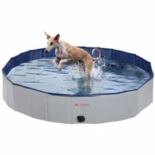 PUPTECK Indoor & Outdoor Foldable Dogs and cats Leakproof Swimming Pool (Large)