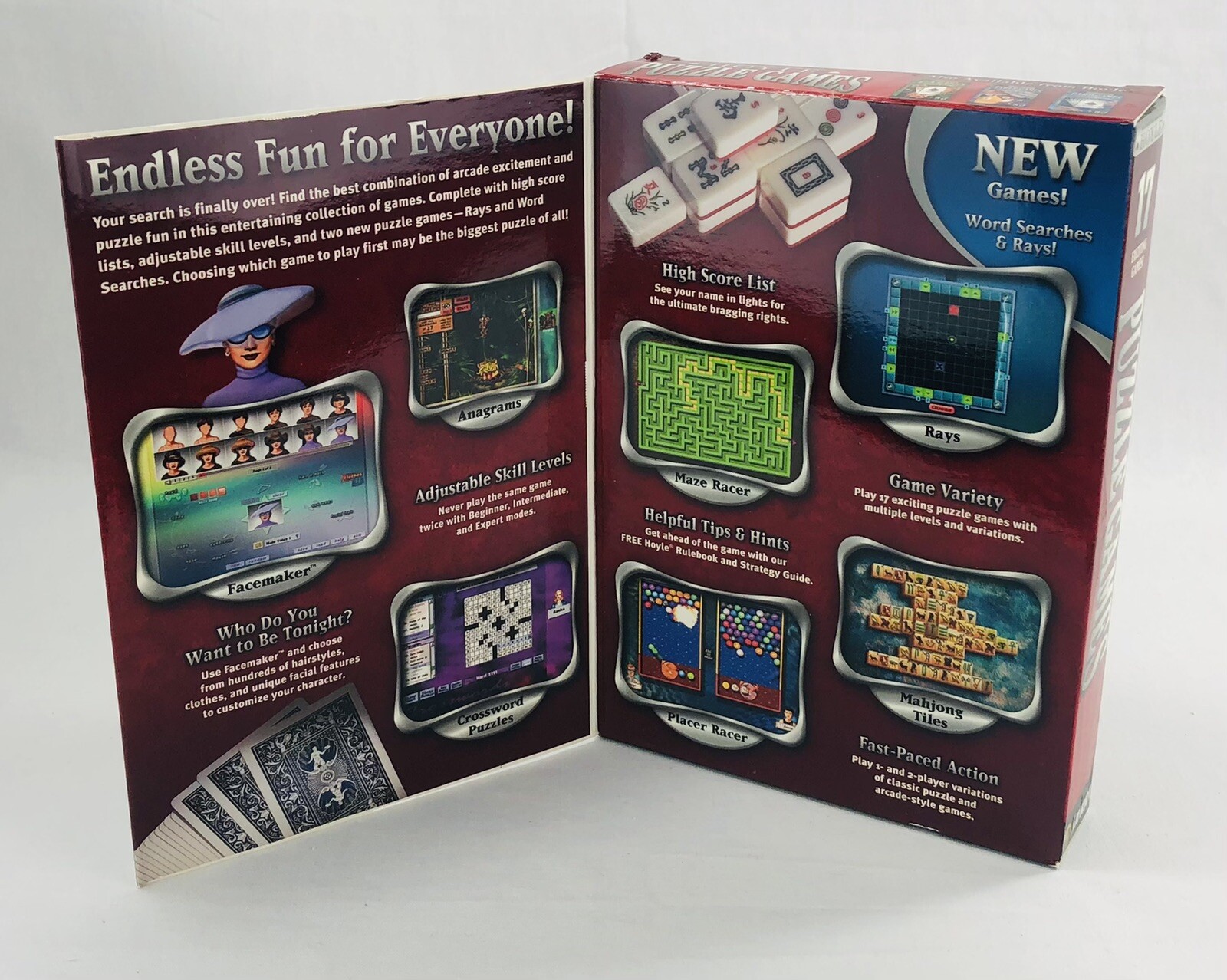 Hoyle Puzzle Games PC CD-ROM w/ Big Box, Booklet and Manual 17 Games | eBay