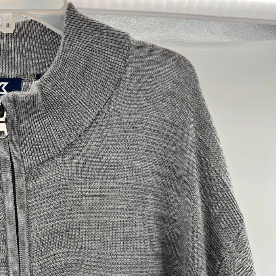 Cutter & Buck Men's 1/4 Zip Pullover Sweater Gray Long Sleeve Size 2XL Tall - Image 4 of 4