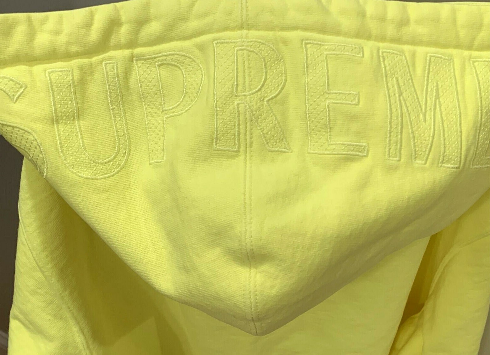 SUPREME Overdyed Hooded Sweatshirt SS20 Bright Yellow - Size