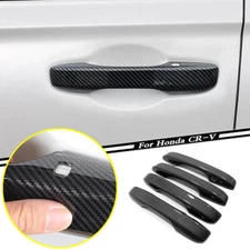 4PCS Car Door Handle Cover Trim Accessories For Honda CR-V CRV 2023 Carbon Fiber