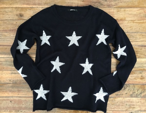 Jersey punto fino estrellas gina tricot lightweight sweater stars nuevo talla S