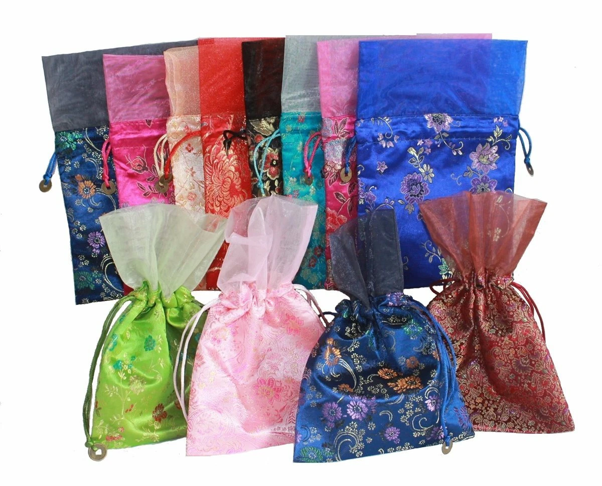 50 Sacchetti Organza Per Confetti: 7x9 Cm Con Cordoncino, Stelle E Luna, Per Matrimoni E Feste
