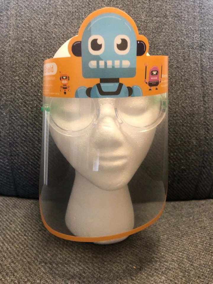 Kids Full Face Shield Visor, Anti Fog With Headband Pack of 10 Robotics Style - Image 2 of 2