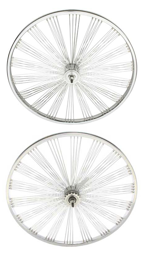 Moyeu Arrière Lowrider Vintage Acier Chromé - 144 Rayons, 1 Vitesse