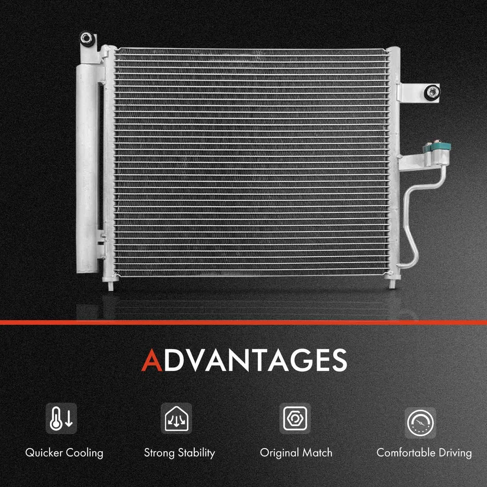 Radiator & AC Condenser Kit for Hyundai Accent 2000 2001 2002 2003 L4 1.5L 1.6L - Image 4 of 4