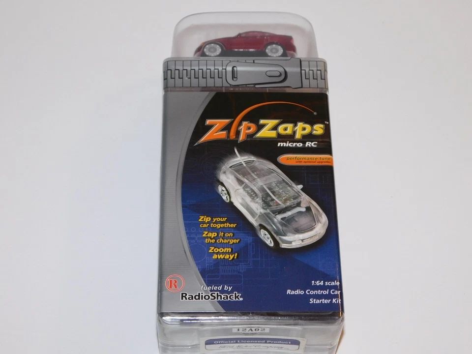 Zip Zaps Micro RC Car 1:64 scale Starter Kit Red Ford Mustang Cobra 2002 Vtg NEW - Image 3 of 4