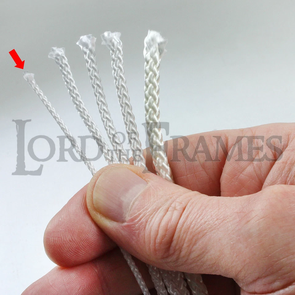 Cornice portafoto in poliestere elasticizzato basso 10m x 1,6mm da appendere bianca corda intrecciata 22kg