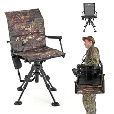 Arrowhead Outdoor 21" Wide 360° Hunting Swivel Stealth Blind Chair Camouflage