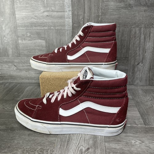 maroon van high tops