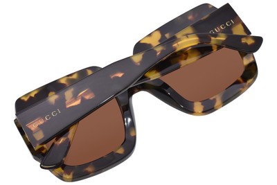 Gucci GG1111S Havana/Red (003) Sunglasses for sale online | eBay