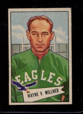 1952 Bowman Small #57 Wayne Millner Eagles Border Ding Right Side VG-EX LOOK! SL