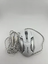 BlueFinger Gaming Mouse Ergonomically Designed 6 Buttons & LED Lights White