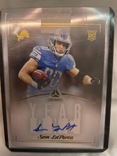 2023 Sam LaPorta Rookie Luminance ON CARD BLUE INK match PHOTO VARIATION Gold