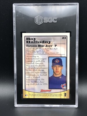 1998 BOWMAN ROOKIE AUTO GOLD FOIL #54 ROY HALLADAY SSP 1/25 SGC