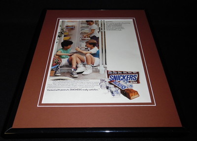 1987 Frozen Snickers Candy Bars 11x14 Framed ORIGINAL Vintage Advertisement 